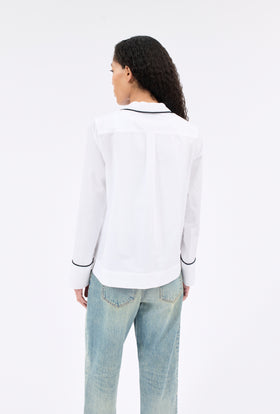 POPLIN Bluse, White from ODEEH 
