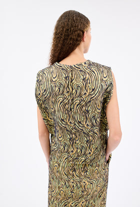 PAISLEY WAVES Top, Greengold from ODEEH 
