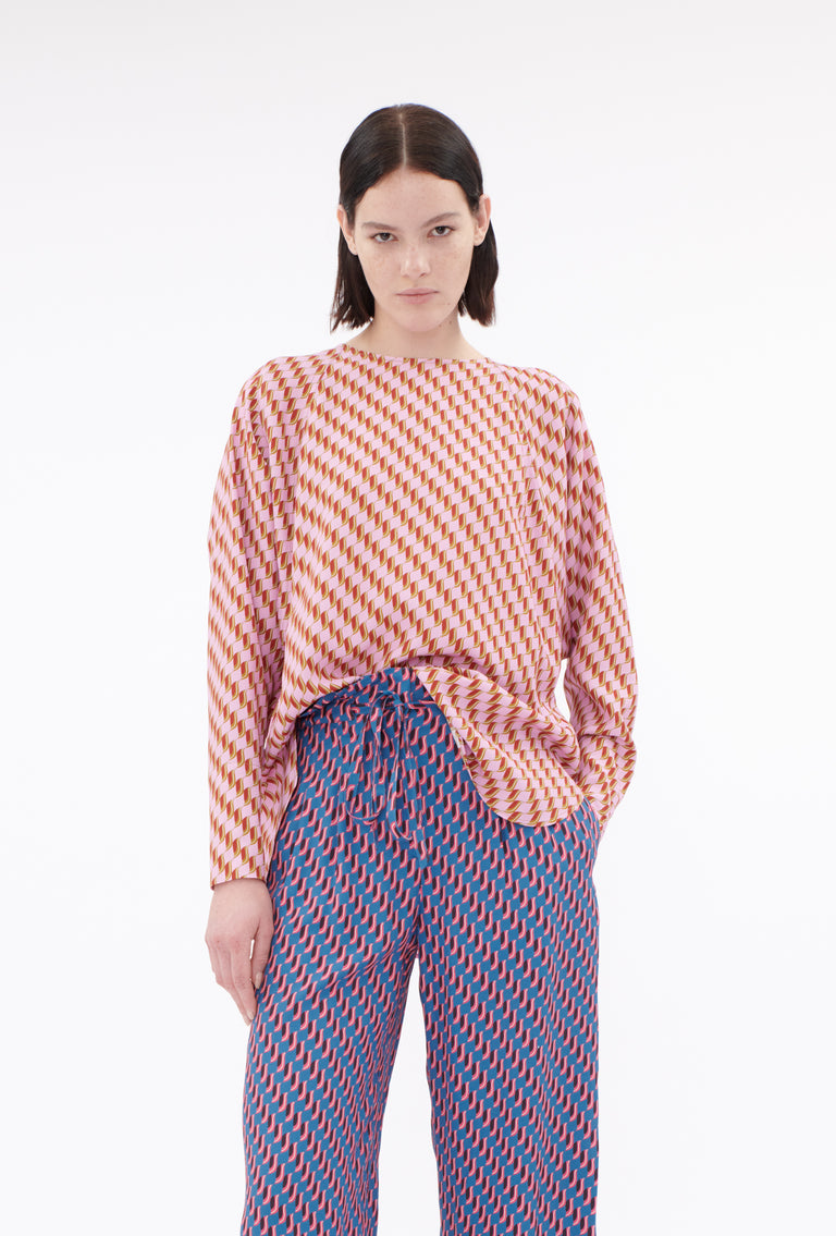 Odeeh Diagonal Waves Bluse, Candy