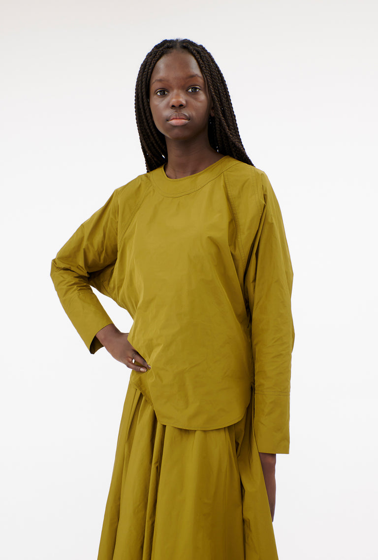 Odeeh Ultra Light Taffeta Shirt, Goldolive