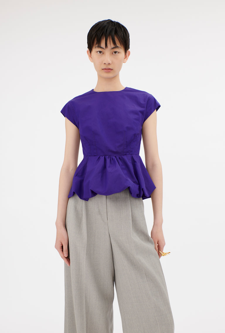 Odeeh Gros Grain Top, Violet