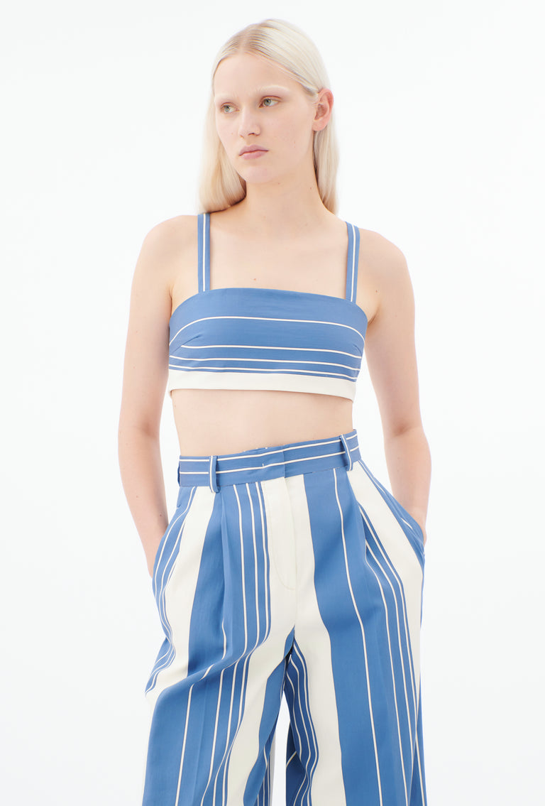 Odeeh Double Face Stripe Top, Atlantic