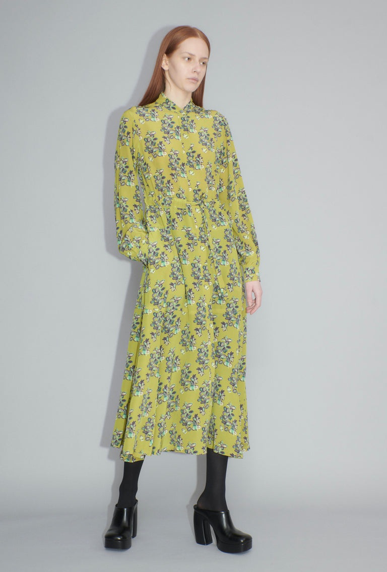 Odeeh Painted Blossoms Kleid, Citrine