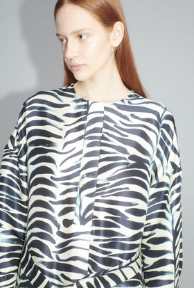 Big Op-Art Tree Dress, Black White from ODEEH 