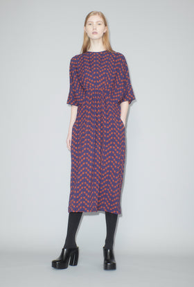 Painted Zig Zag Kleid, Lava from ODEEH 