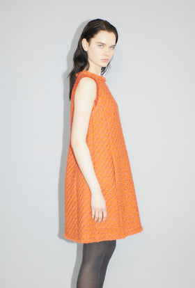 Bouclé Tweed Kleid, Mandarin from ODEEH 