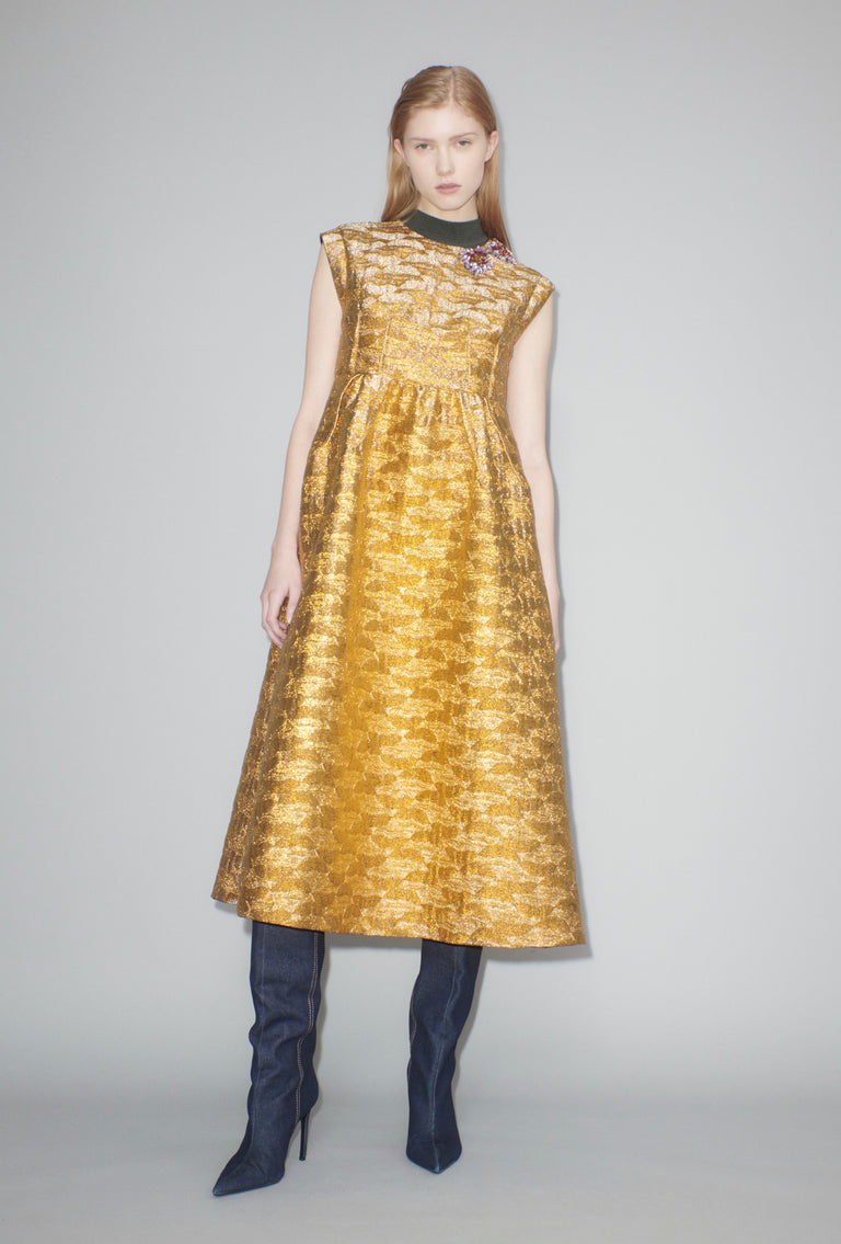 Odeeh Golden Flood Kleid, Gold