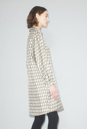 Abstract Penguins Dress, Brown Olive from ODEEH 