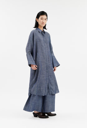 Soft Linen Kleid, Indigo from ODEEH 