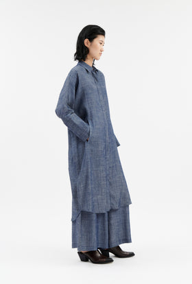 Soft Linen Kleid, Indigo from ODEEH 