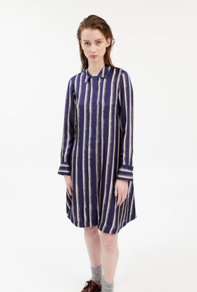 PAINTED STRIPES / TWILL Kleid, Ink from ODEEH 