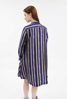 PAINTED STRIPES / TWILL Kleid, Ink from ODEEH 