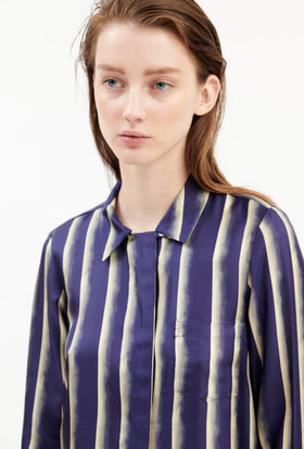 PAINTED STRIPES / TWILL Kleid, Ink from ODEEH 