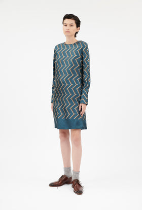 Graphic Bars Kleid, Moonstone from ODEEH 