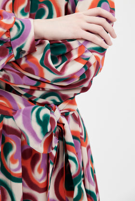 Double Face Coat, Marble Red from ODEEH 