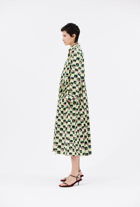 Brush Strokes Kleid, Evergreen from ODEEH 