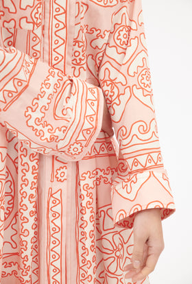 Double Face Coat, Marble Red from ODEEH 