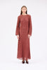 Guipure Lace Kleid, Marble Red from ODEEH 