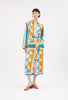 Palm Fans Kleid, Caribbean Blue from ODEEH 