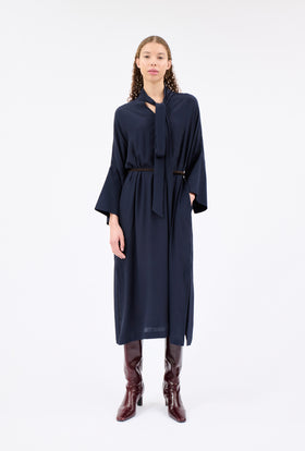 SILK ACETATE Kleid, Midnight from ODEEH 