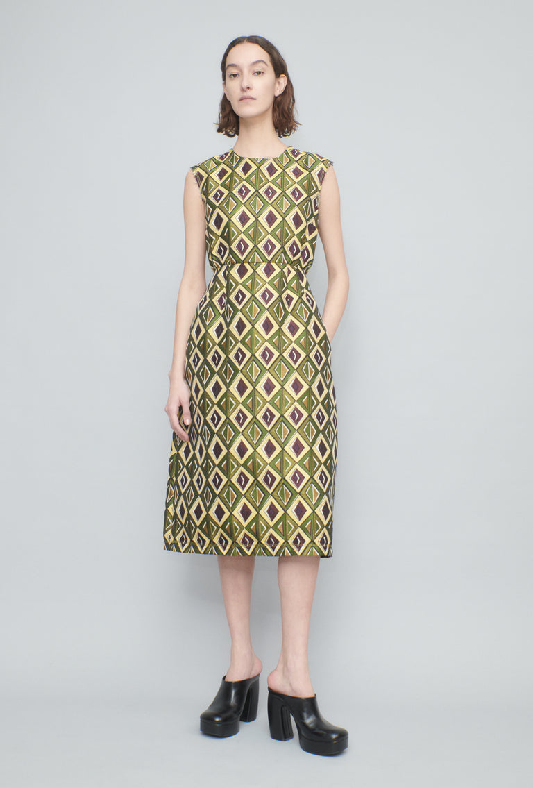 Odeeh Ethno Rhombs Kleid, Moss