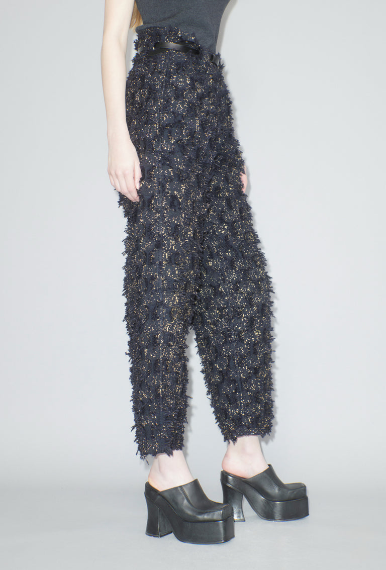 Odeeh Gold Sprinkled Fringes Hose, Midnight