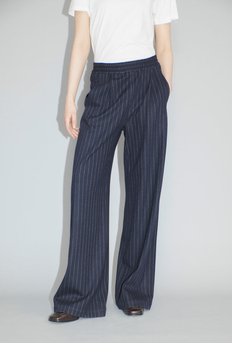 Odeeh Pin Stripe Jersey Hose, Navy