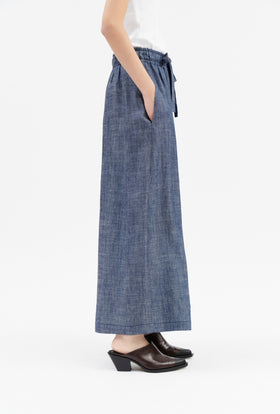 Soft Linen Hose, Indigo from ODEEH 