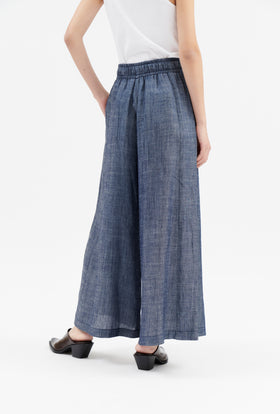 Soft Linen Hose, Indigo from ODEEH 