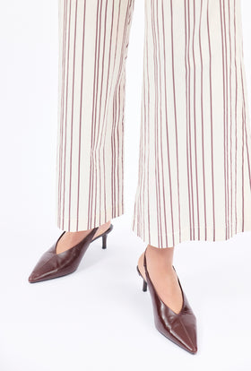 Fancy Stripe 2 Trouser, Burgundy from ODEEH 