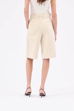 Natural Serge Bleached Trouser, Almond from ODEEH 