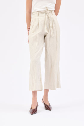 Pin Stripe Gabardine Hose, Ivory from ODEEH 