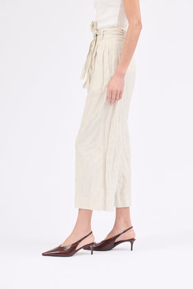 Pin Stripe Gabardine Hose, Ivory from ODEEH 
