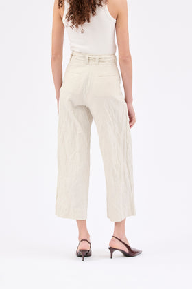 Pin Stripe Gabardine Hose, Ivory from ODEEH 