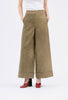 Cotton Damask Trouser, Dark Khaki from ODEEH 