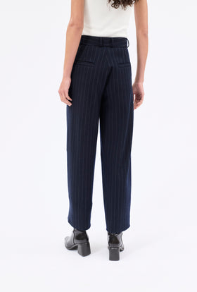 FLANNEL PIN STRIPE Hose, Navy from ODEEH 