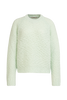 Fluffy Wick-Yarn Sweater, Ice Green from ODEEH 