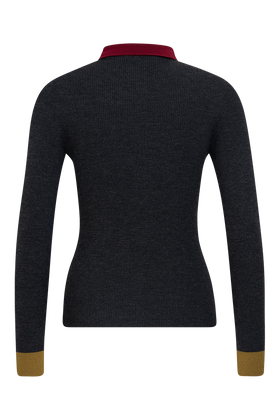 Stretch Merino Cardigan, Charcoal from ODEEH 