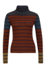 Placed Stripe Pullover, Dark Copper from ODEEH 