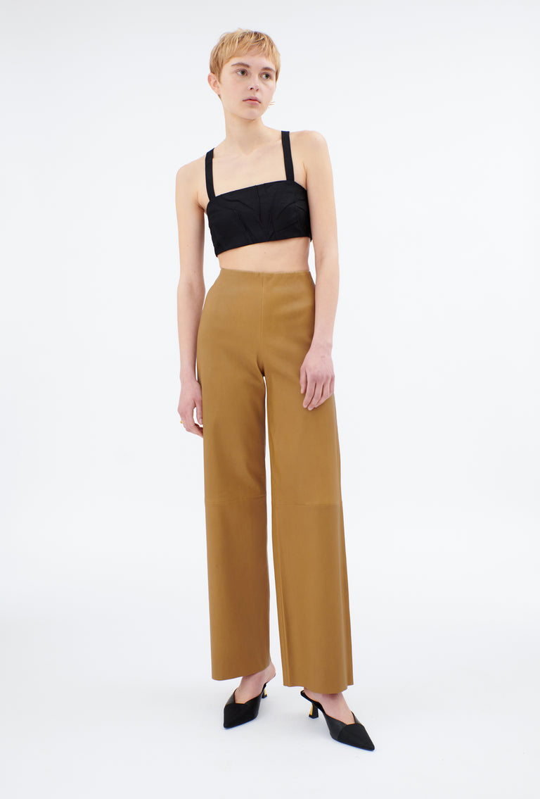 Odeeh Stretch Lamb Nappa Hose, Tiger's Eye