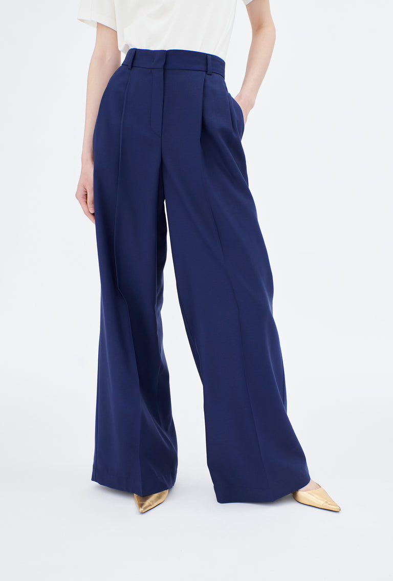 Odeeh Soft Wool Gabardine Hose, Ink