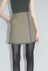 Bounded Denim Skirt, Khaki from ODEEH 