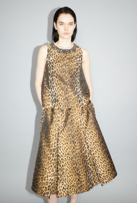 Leopard Jaquard Skirt, Hazelnut from ODEEH 