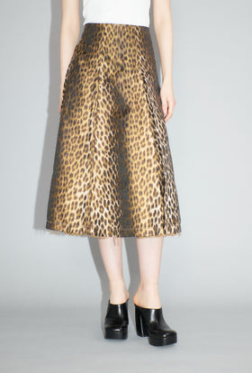 Leopard Jaquard Skirt, Hazelnut from ODEEH 