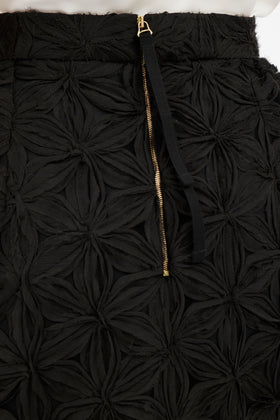 Embroidered Organza Rock, Jet Black from ODEEH 