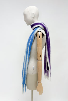 HANDPAINTED STRIPES Schal, Lilac from ODEEH 
