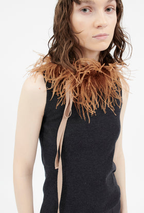 Feather Collier Kragen, Caramel from ODEEH 