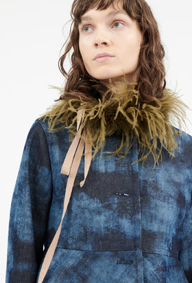 Feather Collier Kragen, Khaki from ODEEH 