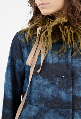 Feather Collier Kragen, Khaki from ODEEH 