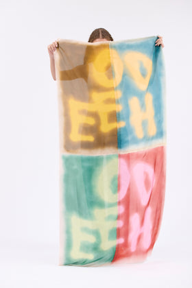 Patched Logo Scarf, Lake Green from ODEEH 